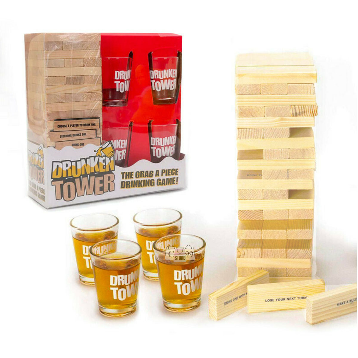 Miniatura 5 de Jenga Juego de Copas Para Beber Drunken